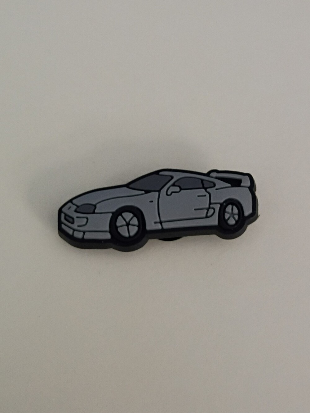 10 for $10 Jibbitz Croc Charm - Grey Sports Car 2 Door with Black Tires 5